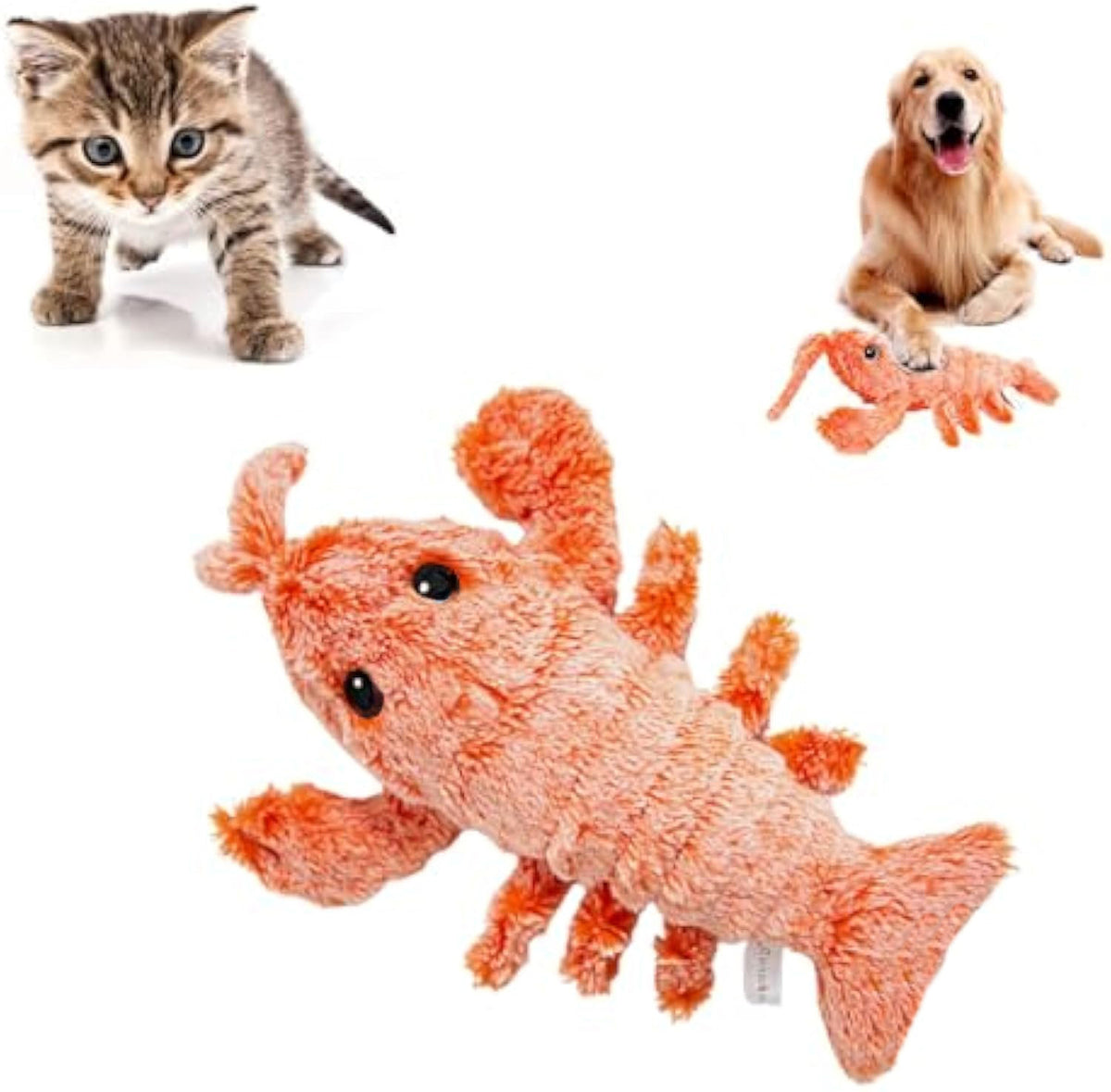 Flopping Cat & Dog Toy – USB Rechargeable, Catnip-Infused & Washable