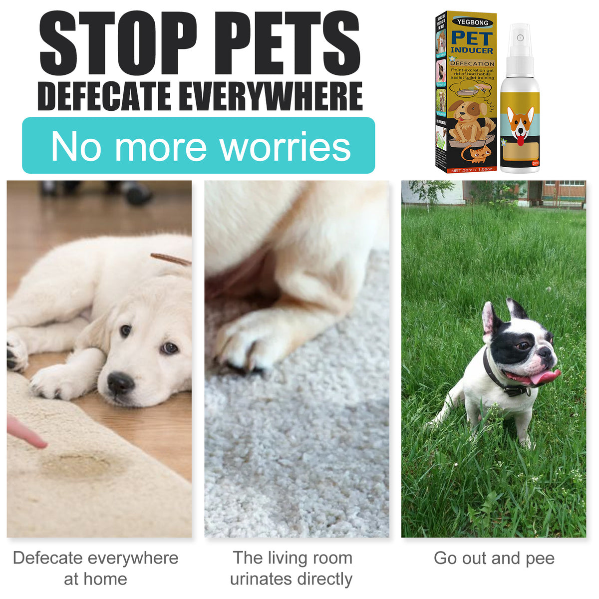 Pet Feces Positioning Pet Cat Dog Positioning Defecation Inducer