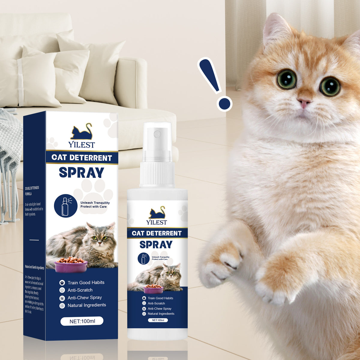 Anti-scratch Spray Indoor Restricted Area For Cats