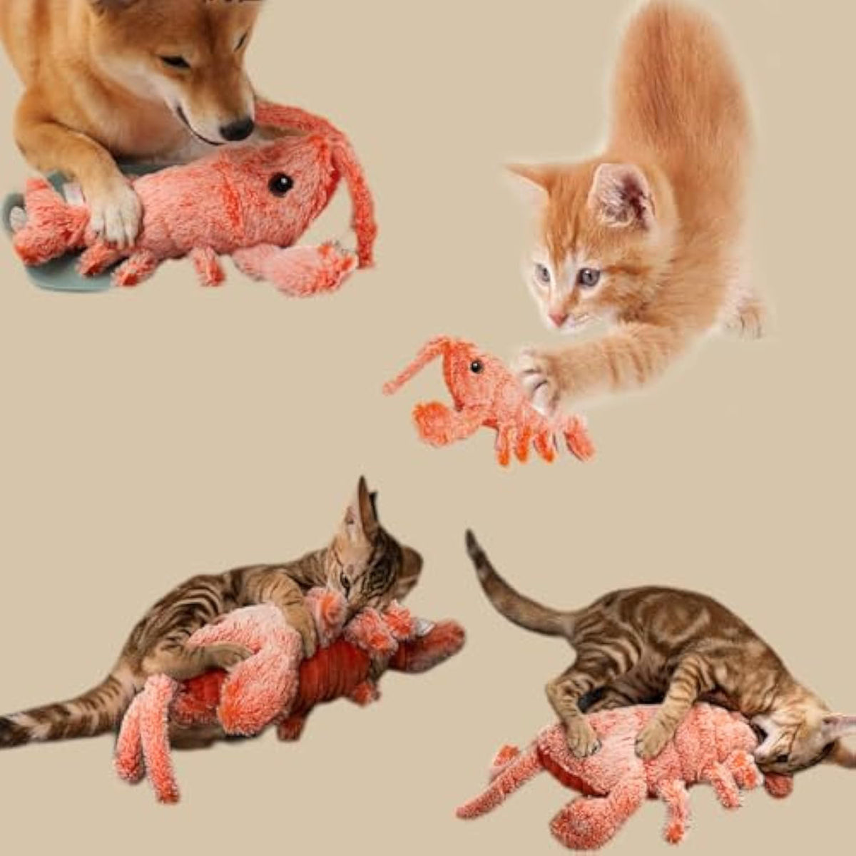 Flopping Cat & Dog Toy – USB Rechargeable, Catnip-Infused & Washable